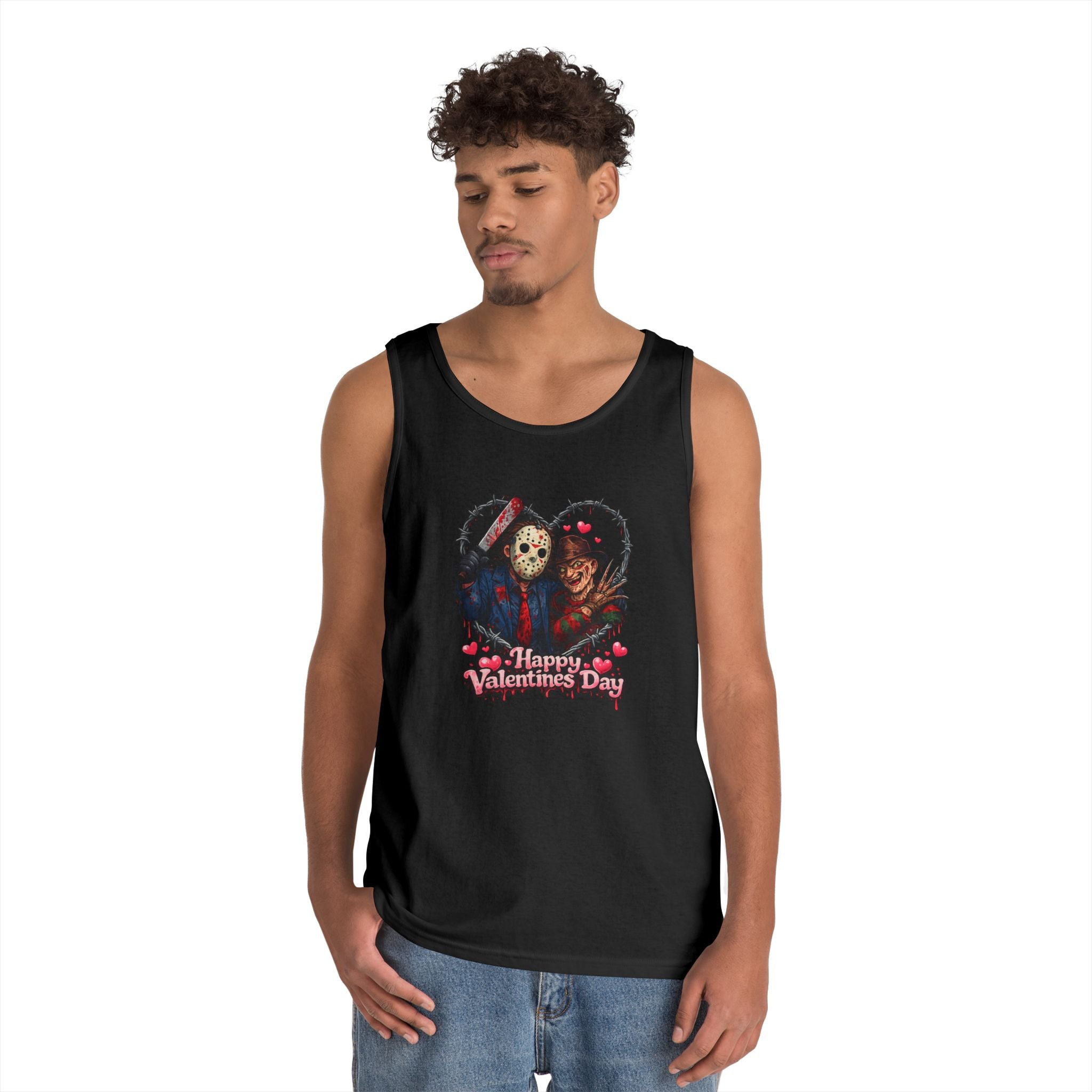 Horror Movie Classic Valentine's Unisex Heavy Cotton Tank Top