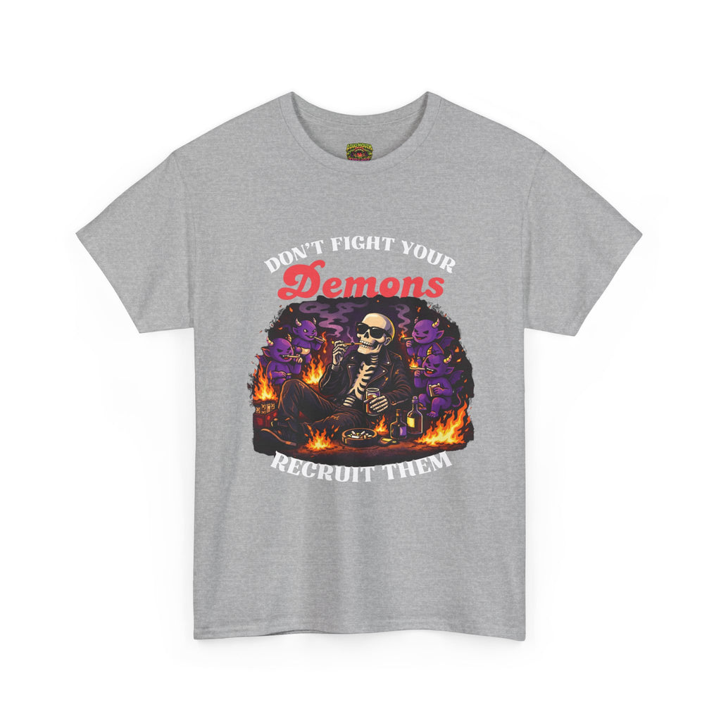 Don’t Fight Your Demons Recruit Them T-Shirt — Skull & Demons Gothic Graphic Tee