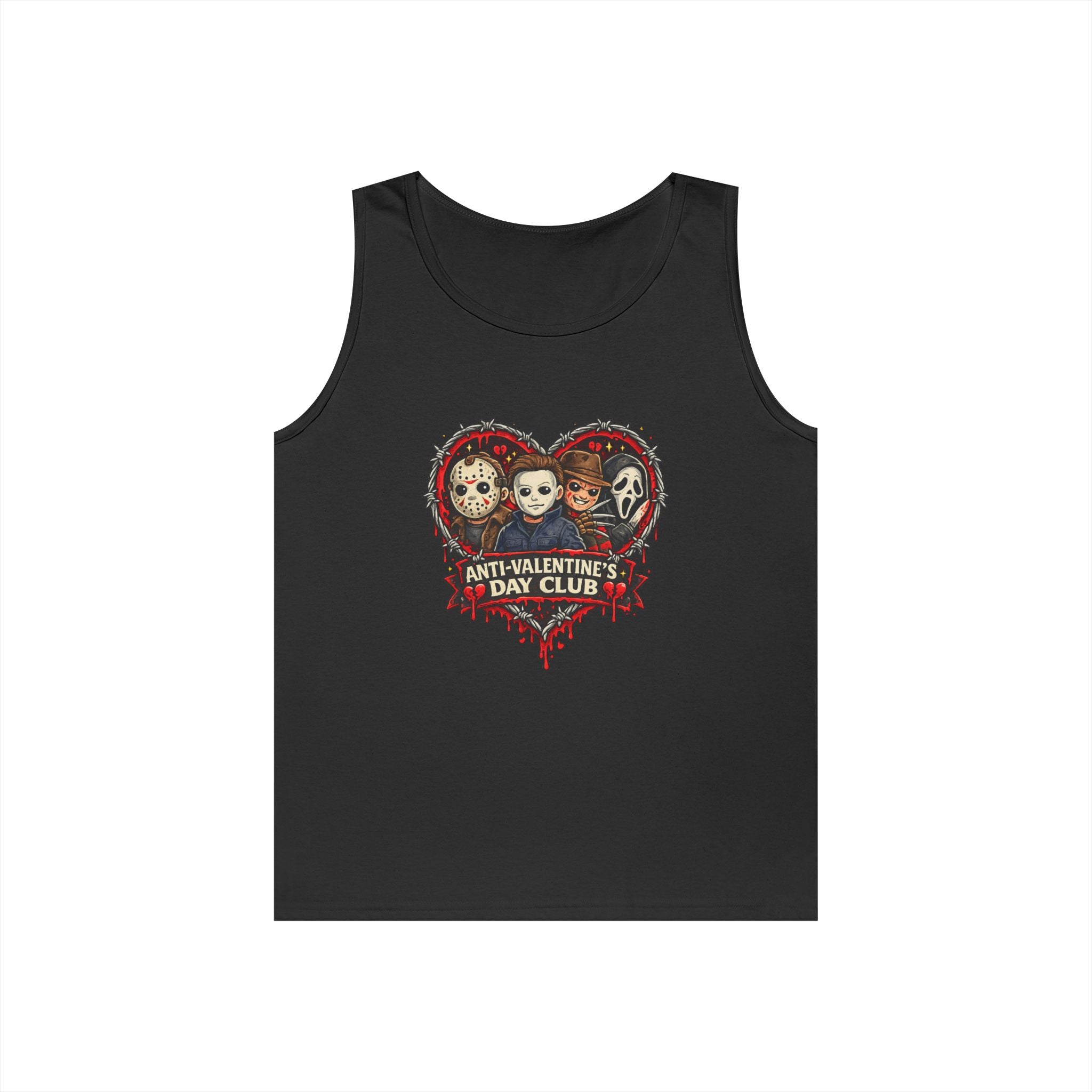 Horror Classics Anti-Valentine's Unisex Heavy Cotton Tank Top