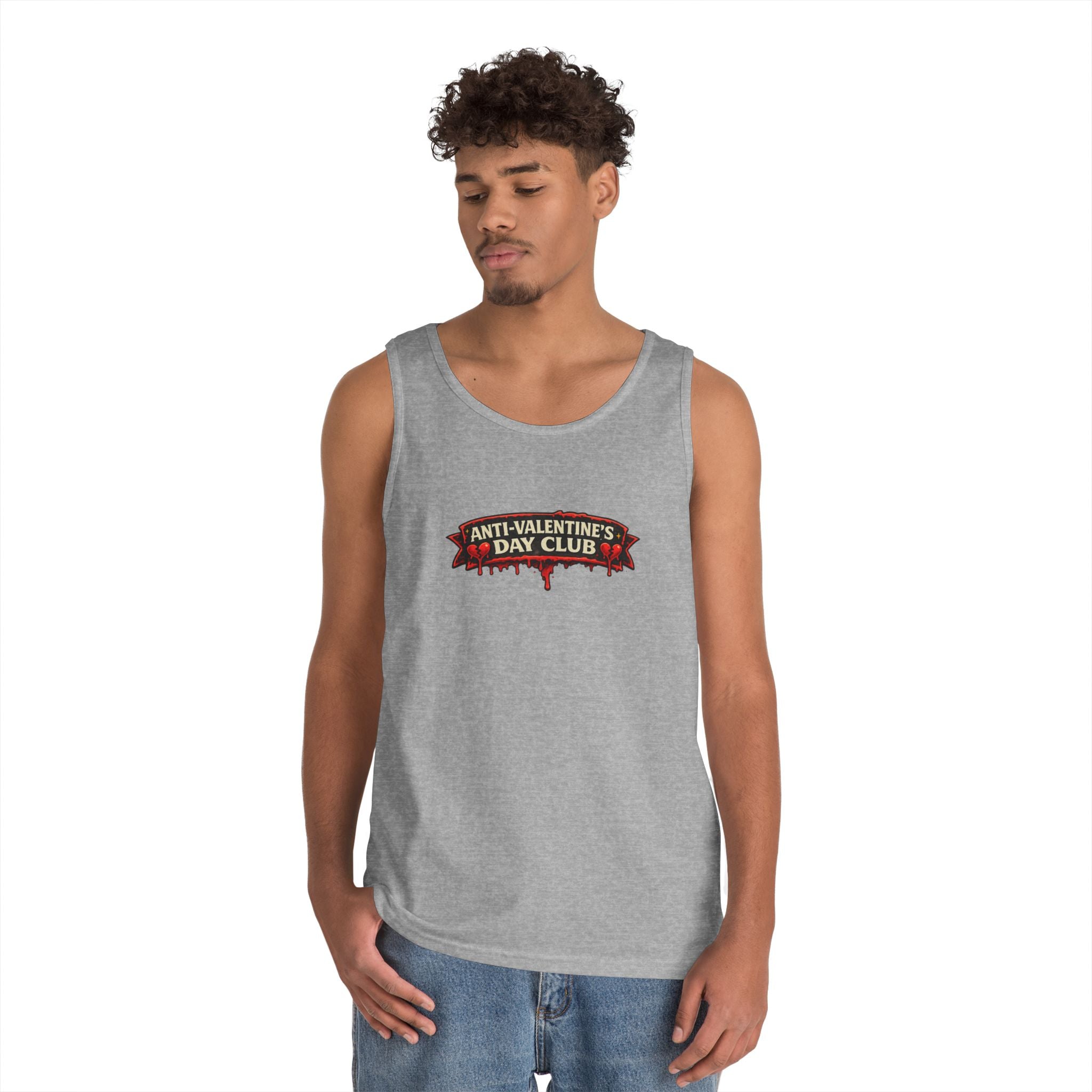 Anti-Valentine's Day Club Unisex Heavy Cotton Tank Top