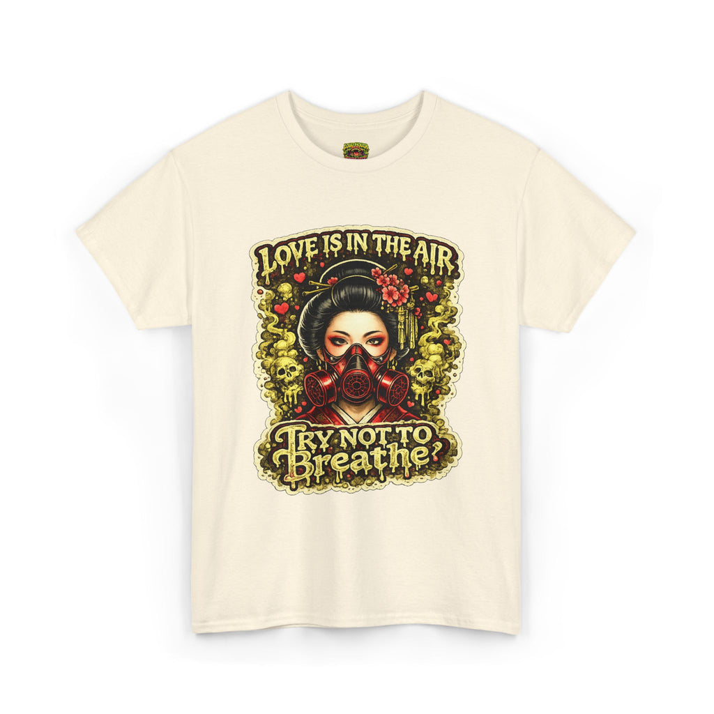 Geisha Love Gasmask Unisex Heavy Cotton Tee